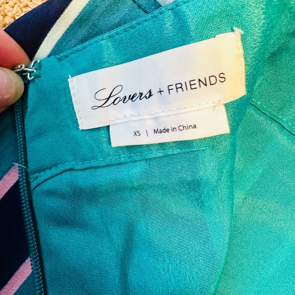 NWOT Lovers and Friends V neck striped mini dress size xsmall - Picture 7 of 9